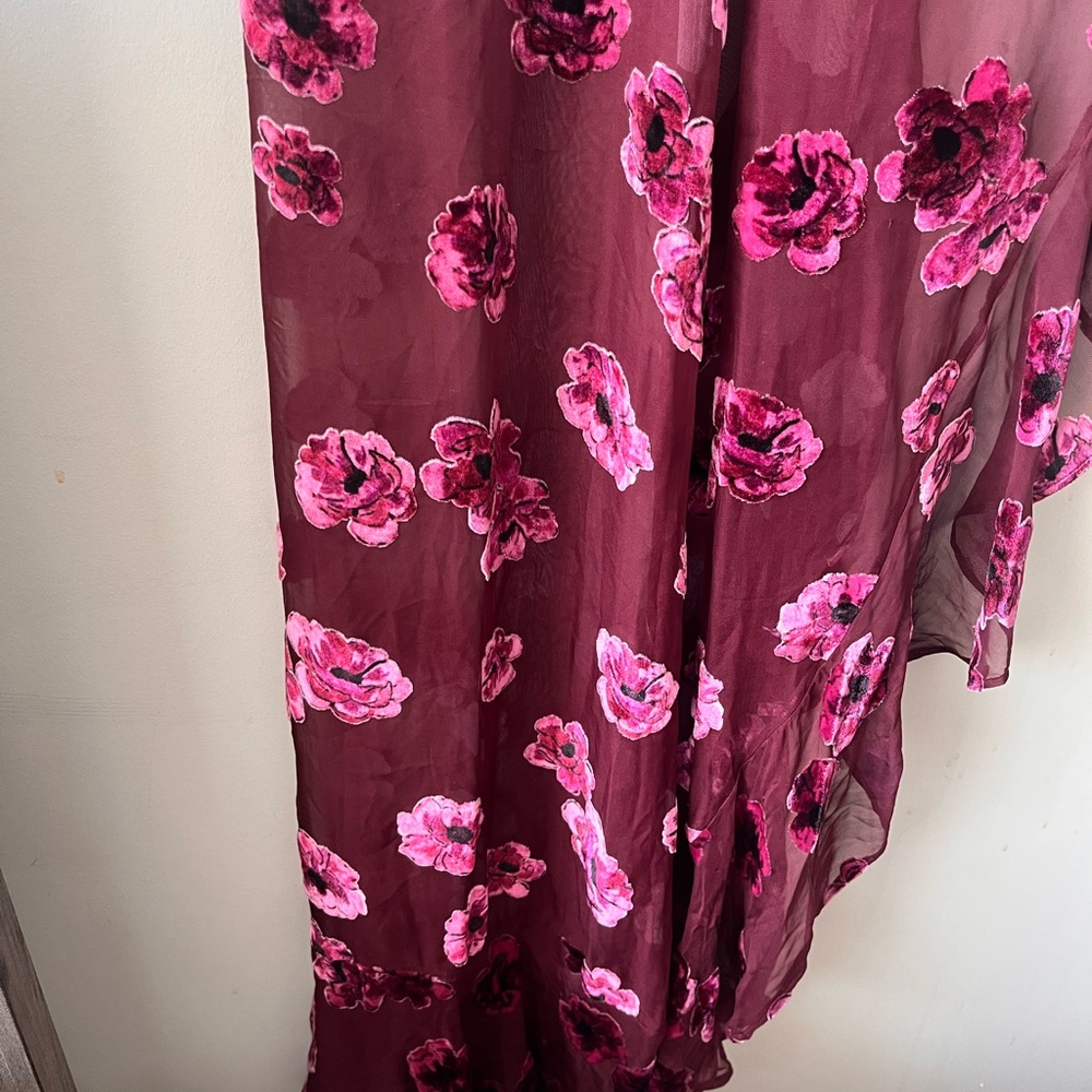 for Love & Lemons Silk-Blend Sophie Velvet Floral Skirt Pansy - Small - Picture 6 of 16